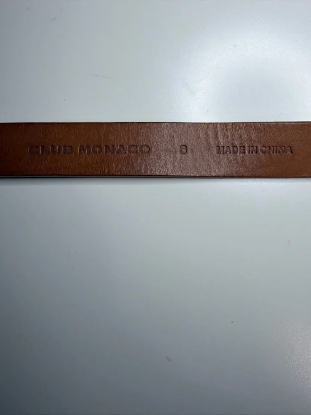 Club Monaco Women’s Belt Brown black Leather Gold Buckle Minimalist Neutral S